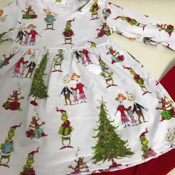 The Grinch Christmas Cute Pants Outfit, Size 6/7 - Picture 6 of 15